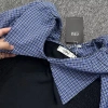 Set ảnh tự chụp phối kẻ áo cổ én và quần culottes suông tách lẻ, phù hợp đi làm công sở, thời trang hiện đại, siêu giảm giá chỉ 235k 8