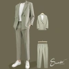 Set áo blazer nam và quần âu BASIC 2 lớp thời trang cao cấp - Giá chỉ 479.000₫