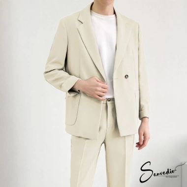 Set áo blazer nam và quần âu BASIC 2 lớp thời trang cao cấp - Giá chỉ 479.000₫ 7
