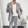 Set áo blazer nam và quần âu BASIC 2 lớp thời trang cao cấp - Giá chỉ 479.000₫ 8