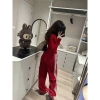 Set Áo Cổ Đức Nữ BAD Thêu Chữ và Quần Viền Sọc Mix Khuy Túi Mặc Nhà Đi Chơi 219k 5