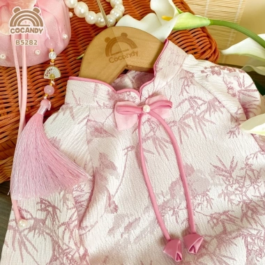 Set áo dài bé Diên Niên, quần dài nhung chéo Be Sáng ống đứng COCANDY Q4.411 – 189.000₫ 6
