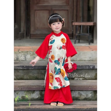 Set áo dài bé gái gấm đỏ đón Tết, sang trọng, giá ưu đãi 233,100₫ 6 Set áo dài bé gái gấm đỏ đón Tết, sang trọng, giá ưu đãi 233,100₫ 6