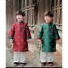 Set áo dài bé trai chất nhung mềm, thiết kế hiện đại, thoải mái – giá ưu đãi 219.000₫