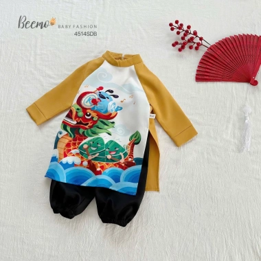 Set áo dài bé trai hình rồng vui nhộn siêu nhẹ, phù hợp sự kiện, Tết, chụp hình - Giá ưu đãi 179.500₫ 10 Set áo dài bé trai hình rồng vui nhộn siêu nhẹ, phù hợp sự kiện, Tết, chụp hình - Giá ưu đãi 179.500₫ 10