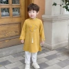 Set Áo Dài Bé Trai Phối Gấm, Quần Nhung Dày Dặn, Mềm Mịn - Giá Ưu Đãi 283.500₫ 5