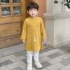 Set Áo Dài Bé Trai Phối Gấm, Quần Nhung Dày Dặn, Mềm Mịn - Giá Ưu Đãi 283.500₫ 6