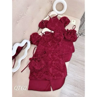 Set áo dài cách tân bé gái – áo dài 2 lớp + quần lụa, giá chỉ 50.000₫ 6