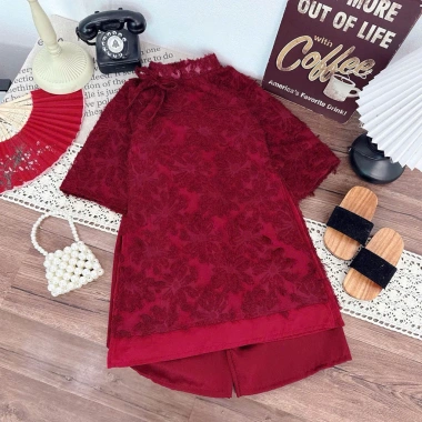 Set áo dài cách tân bé gái – áo dài 2 lớp + quần lụa, giá chỉ 50.000₫ 10