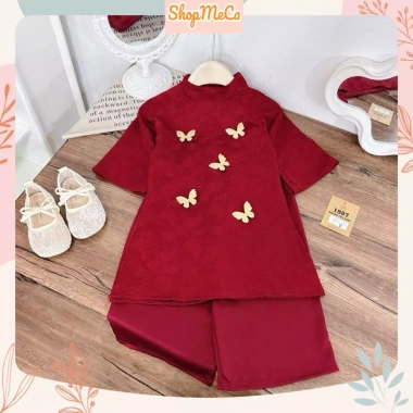 Set áo dài cách tân Châu Sa cho bé gái lễ tết - Giá ưu đãi 159.900 VNĐ 3