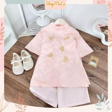 Set áo dài cách tân Châu Sa cho bé gái lễ tết - Giá ưu đãi 159.900 VNĐ 4