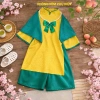 Sét Áo Dài Cách Tân Dài Tay Nơ Cổ Tim Gấm Lụa Mặc Tết Bé Gái DA06 BEEKIDS Giá 129.000 VND 9