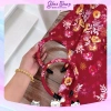 Set áo dài cách tân đỏ hoa đa sắc kèm bờm cho bé gái - Giá ưu đãi 144.415₫, hoàn hảo cho lễ tết 6