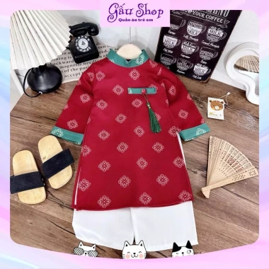Set áo dài cách tân Tài Lộc X259 cho bé trai – Trang phục lễ Tết, giá ưu đãi 6