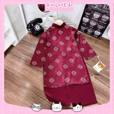 Set áo dài cách tân X252 & C66 - Váy Tết Xuân An cho bé trai, bé gái, giá 50.000₫