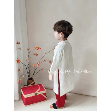 Set áo dài Đậu Kids&Mom Nàng Tấm cho mẹ và bé trai, bé gái Giá ưu đãi 275.000₫ 5