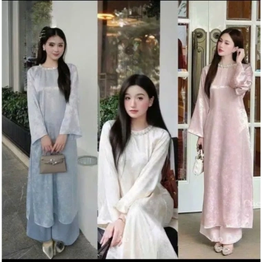 Set áo dài gấm xương mùa Tết kèm quần dài SZE - Giá chỉ 120.000đ, giảm tới 25%