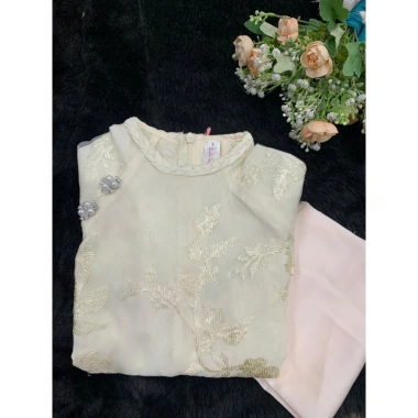 Sét áo dài mẹ bé loại 1, tơ thêu 4 tà, đẹp Tết 2.026 - Giá chỉ 98.000 VND 5