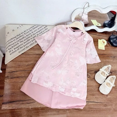 Set áo dài Tết bé gái sang sịn, đủ màu, đa kiểu, cao cấp size 8-30kg, giảm giá 249.000₫