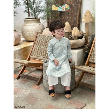Set áo dài tết bé trai Beemo vải gấm 9-24kg Giá ưu đãi 304.000đ