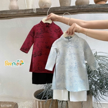 Set áo dài tết bé trai Beemo vải gấm 9-24kg Giá ưu đãi 304.000đ 5 Set áo dài tết bé trai Beemo vải gấm 9-24kg Giá ưu đãi 304.000đ 5