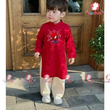 Set Áo dài Tết Bé Trai và Bé Gái Cát Tường - SUCHIN KIDS Giá chỉ 98.000₫