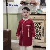 Set Áo Dài Tết Cách Tân Bé Trai Họa Tiết In Chìm - Tặng Ngọc Bội, Size 8‑28kg 2