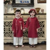 Set Áo Dài Tết Cách Tân Bé Trai Họa Tiết In Chìm - Tặng Ngọc Bội, Size 8‑28kg 4