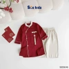Set Áo Dài Tết Cách Tân Bé Trai Họa Tiết In Chìm - Tặng Ngọc Bội, Size 8‑28kg 7
