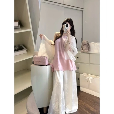 Sét Áo Dài Tết Yếm Gấm Lụa + Quần, Tặng Khăn Voan - Giá chỉ 229.000 VND