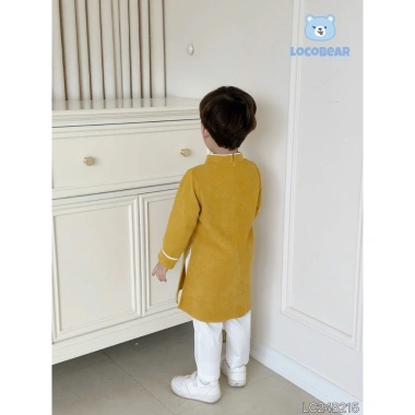 Set Áo Dài và Quần Kaki Cổ Trụ Tân Bé Trai LC26B215 9-30kg Giá Ưu Đãi 325k
