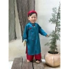 Set áo dài vải lụa gấm cho bé trai 8-20kg - Màu sáng mềm mại, phong cách Tết siêu đẹp, giá ưu đãi 195.555₫