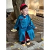 Set áo dài vải lụa gấm cho bé trai 8-20kg - Màu sáng mềm mại, phong cách Tết siêu đẹp, giá ưu đãi 195.555₫ 10