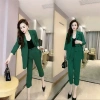 Set Áo Khoác Blazer 2 Dây + Quần Baggy Capris Xanh Lá Nữ - Giá 439.361₫, giảm 22%