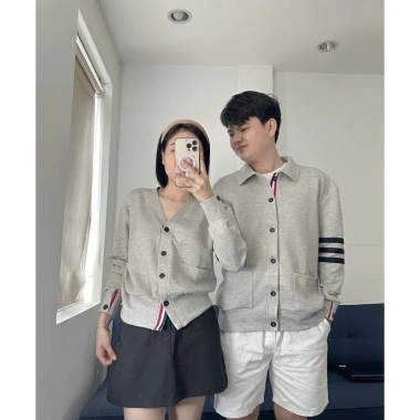 Set áo khoác đôi sọc tay xinh YH Couple - Giá chỉ 165.000 VND, giảm mạnh