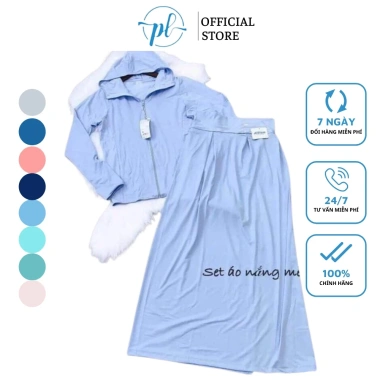 Set áo nắng nữ – áo chống nắng + quây váy STOREPHUONGLOAN, mát mẻ bảo vệ da