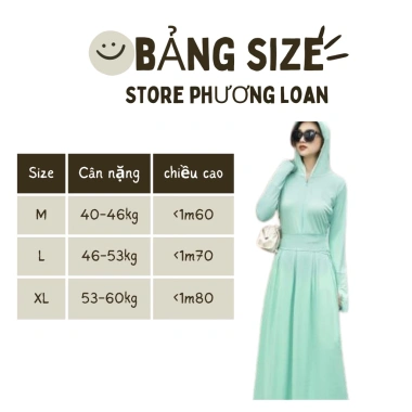 Set áo nắng nữ – áo chống nắng + quây váy STOREPHUONGLOAN, mát mẻ bảo vệ da