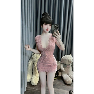 Sét áo ren cộc tay và chân váy ôm dáng chuẩn, thích hợp đi chơi, đi làm, du lịch - Giá ưu đãi 349.000₫ 3