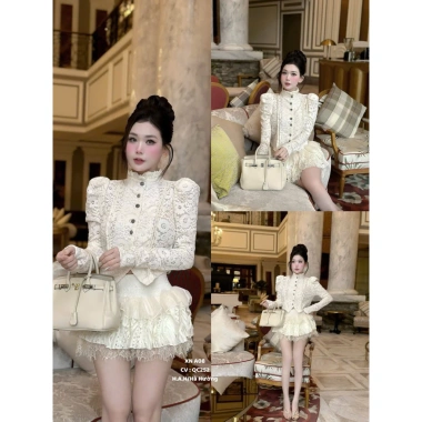 Sét áo ren và chân váy siêu xinh - Phong cách sang chảnh cho đi chơi, đi làm, du lịch 3