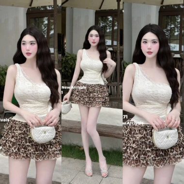 Sét áo ren và chân váy xoè tầng cưng xỉu - Đồ đi chơi, đi làm sang chảnh, xinh đẹp, giảm giá 390k