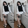 Set Áo Sơ Mi Dài Tay Gấu, Croptop Nhung, Nơ Đá Cài Bigsize - Đồ Bộ Nữ Sang Chảnh Form Rộng, Giá 169.000 VND 8
