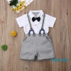 Set áo sơ mi liền thân, quần short yếm cho bé trai, giá 210k, thoáng mát mùa hè
