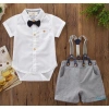 Set áo sơ mi liền thân, quần short yếm cho bé trai, giá 210k, thoáng mát mùa hè 3