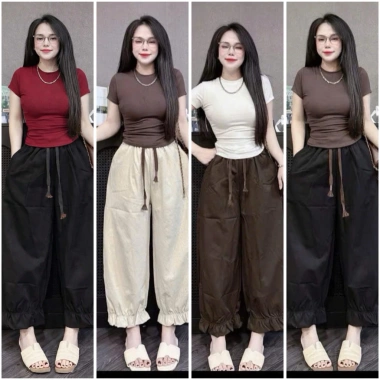 Set Áo Thun Body + Quần Rút Gấu Nữ - Giá 160k, Thoải Mái và Phong Cách