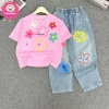 Set áo thun cotton hoa và quần jean bé gái 23-52kg, xinh xắn đi học, đi chơi - Giá 249.000₫ 6
