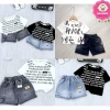 Set áo thun cotton in và quần sọc jean cho bé trai 10-28 dưới 1m25 - 165.000đ