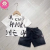 Set áo thun cotton in và quần sọc jean cho bé trai 10-28 dưới 1m25 - 165.000đ 3