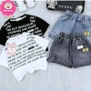 Set áo thun cotton in và quần sọc jean cho bé trai 10-28 dưới 1m25 - 165.000đ 4