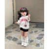 Set áo thun Lodon đỏ và quần legging bé gái mùa hè - Kid GenZ, giá 180k 2