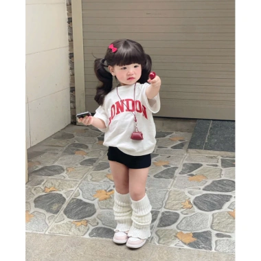 Set áo thun Lodon đỏ và quần legging bé gái mùa hè - Kid GenZ, giá 180k 2